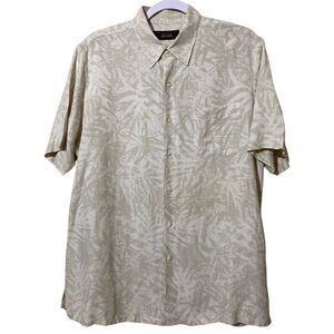 🌿 Tasso Elba Silk Linen Blend Lightweight Hawaiian Coastal Cool Button Down